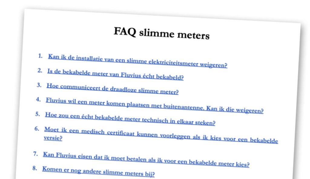 Slimme meters – FAQ